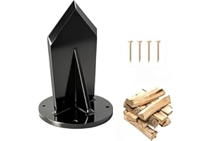 OUDILEE Firewood Kindling Splitter, Base Mounted Log Splitter Wedge Heavy Duty Wood Splitting Timber Mounted Axe Chisel