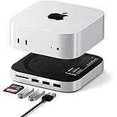 SATECHI Mac Mini M4 Hub USB-C y Soporte con Carcasa SSD NVMe, Docking Station con 2 Puertos USB-A 3.2 a 10 Gbps M&aacute;s Otro USB-