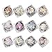 MLMSY 12 Box Metallic Colors Mixed Round Sequins Nail Art Glitters Thin Sequins Beauty Shinning Manicure Paillette DIY Nail Art Sticker Polish Decoration Makeup Nail Art Tip Random Color (12 Pcs)