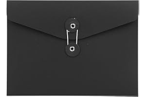 ITODA 10Pcs A5 Envelope File Folders Kraft Paper Portfolio Foolscap Document Popper Wallet Pockets File Bags Storage Pouch Paperwork Organizer with String Fastener Closure for Offices School Travel