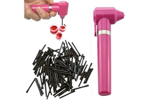 MTSM Tattoo Ink Mixer Electric Pigment Makeup Eyebrow Color Nail Polish Mixer Machine Supply Tool Watercolor Ink Painting Agitator Blender with 100PCS Mixing Sticks Set (rose)