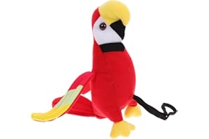 jojofuny Piraten Papagei PlüSchtier Zum Auf Die Schulter HäNgen PiratenkostüM ZubehöR FüR Kinder Karneval Dschungel KostüM Party Dekoration