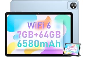 Blackview 10 Inch Tablet Tab8 WIFI Tablet, 7GB+64GB /1TB, Android 12 Tablets, WIFI 6, Google GMS Android Tablets, 13MP+8MP Camera, 6580mAh, 10W Fast Charging, Bluetooth 5.0, 2 Years Warranty - Blue