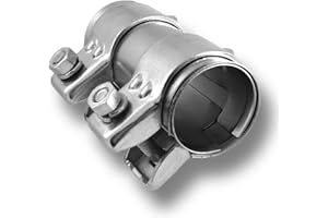 GRILINDO Auspuffschelle Rohrverbinder Doppelschelle Auspuff Abgasanlage (Stahl verzinkt, ø 45mm | Länge: 125mm)