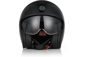 ORIGINE Casco moto Jet Casco da scooter con visiera omologata ECE 22-06