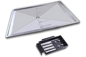 OUTDOOR BAZAAR Ersatz-Fettschalen-Set für Grill-Modelle von Nexgrill, Dyna Glo, Kenmore, Backyard Grill, BHG, Uniflame und andere (50,8–59,7 cm)