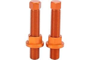 KIMISS Pernos de Ajuste de Cadena, 2 Pernos de Ajuste de Cadena 50304040100 Accesorio de Repuesto Apto para SX SXF EXCF SXS SMC(B (Naranja))