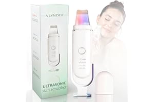 VLYNDER® SÚPER Peeling Ultrasonico Facial PREMIUM + Rutina skincare coreano | peeling facial | skin scrubber | limpieza facial | Dispositivo de Belleza mujer | quitar puntos negros | Diseño 2025