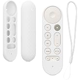 kwmobile Silicone Case Compatible with Google TV Streamer 4K Remote Control Case &ndash; Silicone Remote Control Case &ndash; White