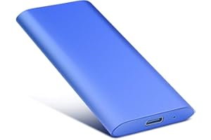 Sincelo Disco Duro Externo 1tb Type C USB 3.1 Disco Duro Externo para PC, Mac, MacBook, Chromebook, Xbox (1tb, Azul)