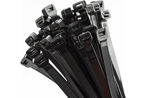 XINGO 100 Pièces Noir Large Attaches de câble, Extra Longue 450mm x 9mm Cde câble Nylon Resistant UV, 115 KGS Heavy Duty Serre-câbles Zip Ties