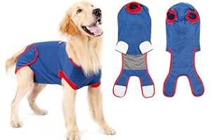 Emwel Dog Recovery Suit Recovery Shirt Abdominal Wound Protector for Large Dogs Puppy Medical Surgical Clothes