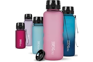 720°DGREE Borraccia 1,5 Litri “uberBottle“ +Setaccio, softTouch - Senza-BPA, Prova di Perdite - Bottiglia XL, Borracce Acqua Sportiva per Palestra, Studio Fitness, Gym, Workout, Escursioni, Università