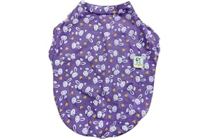 WAGZY cotton Purple Cute Bunny Printed T-Shirts for Puppies, Kitten, Dogs and Cats (20" - XL, 1 count)