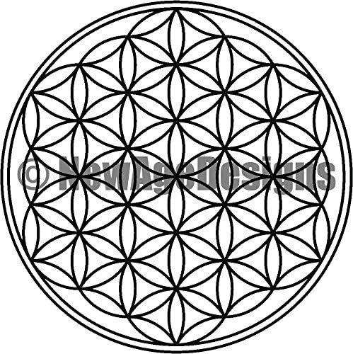 Flower of Life Crystal Grid Cloth Available in 4 Different Colours (Black/White)
