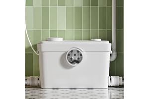 INEFLO 750W Macerator Pump, Non-Clog Stainless Motor Housing for Household Basement Sink/Shower/Washer Sewage Wastewater Up-Flush Up to 11m, Auto Start & Stop Grinder Pump, Quiet Operation