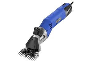 Vinteky 780W Esquiladora Ovejas, Cortapelos Eléctrico Profesional para Ovejas Alpacas Cabras, 6 Velocidades Ajustables (Azul)
