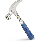 Estwing E3/12S 12 Oz Rip Hammer with Blue Vinyl Shock Reduction Grip, Silver, (Ounces)