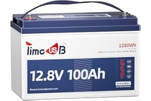 Timeusb Batterie LiFePO4 12V 100Ah TM Batterie Lithium Bateau avec Protection Basse Température, BMS 100A et 15000+ Cycles Profonds pour Moteur de Bateau Électrique Marine Yacht Solaire Camping-Car