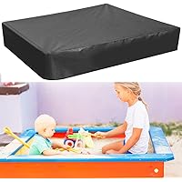 DURANTEY Sandkasten Abdeckung Oxford-Stoff Sandkastenabdeckung Schwaz Gewebeplane Kordelzug Abdeckplane Sandkasten mit…