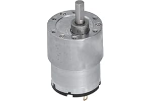 AGATIGE Schneckengetriebemotor, DC-Getriebemotor, federwiegenmotor, JGB37520 DC 12V Getriebemotor, 200rpm CW CCW Drehzahluntersetzung Elektromotor Minikupferdrahtmotoren mit 6mm D Welle für mehrere Zwecke