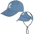 Pawaboo 2PC Owner and Dog Hat Set, Pet's Mom/Dad Baseball Cap Set, Dog Visor Cap Sun Protection Hats with Ear Holes and Adjustable Strap, Family Matching Hats, XL, Blue