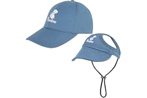 Pawaboo un Paio Cappello per Cane e Proprietario, Set di Cappellini da baseball mamma/papà con Fori di Orecchio per Cani Cappello Regolabile da Sole per Animali Domestici - Taglia XL/Azzuro