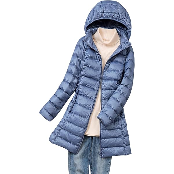 Piumino Leggero Donna Con Cappuccio - Giacca Invernale Puffer Jacket - Taglie Forti Fino A 6XL - Antivento E Caldo - Nero