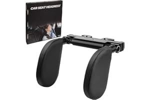 LIPJISL Reposacabezas de Coche para Niños y Adultos Reposacabezas de Coche Ajustable Reposacabezas de Coche Universal Negro para Viajes