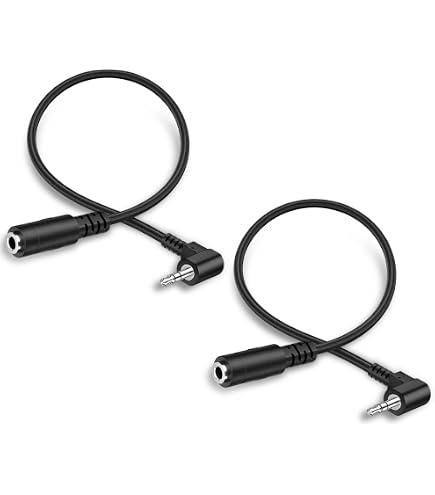 Cavo Prolunga Audio Rey Onogal 2464 - Jack 2,5 Mm Maschio A Jack 3,5 Mm Femmina - 15 Cm, Nero, Connettore A 90 Gradi