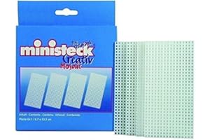 FEUCHTMANN Ministeck 31201 - Steckplatten, 10 Stück in Weiß, ca. 13,3 x 6,7 cm, Erweiterung und Zubehör für Mosaikbilder