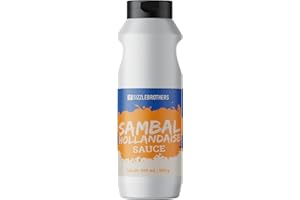 ‎SIZZLEBROTHERS Sambal-Hollandaise Sauce | 500 ml / 505 g | würzig-cremige Sambal-Hollandaise Sauce für Schnitzel, Spargel, Fleisch, Burger, Sandwiches & Co. | Grillsoße, Burgersoße & Dip