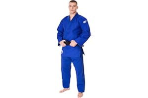 GREEN HILL JUDOGI Bianco Blu IJF Approved Judo GI Kimono Unisex