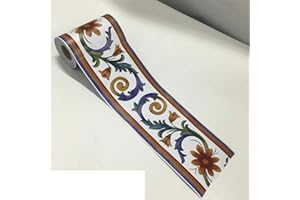 GUEST RUYUNLAI Cenefa Autoadhesiva Para DecoracióN De Pared De Cocina, BañO,Pvc Cenefa Autoadhesiva Para DecoracióN Vides de color claro 10cm X 1000cm