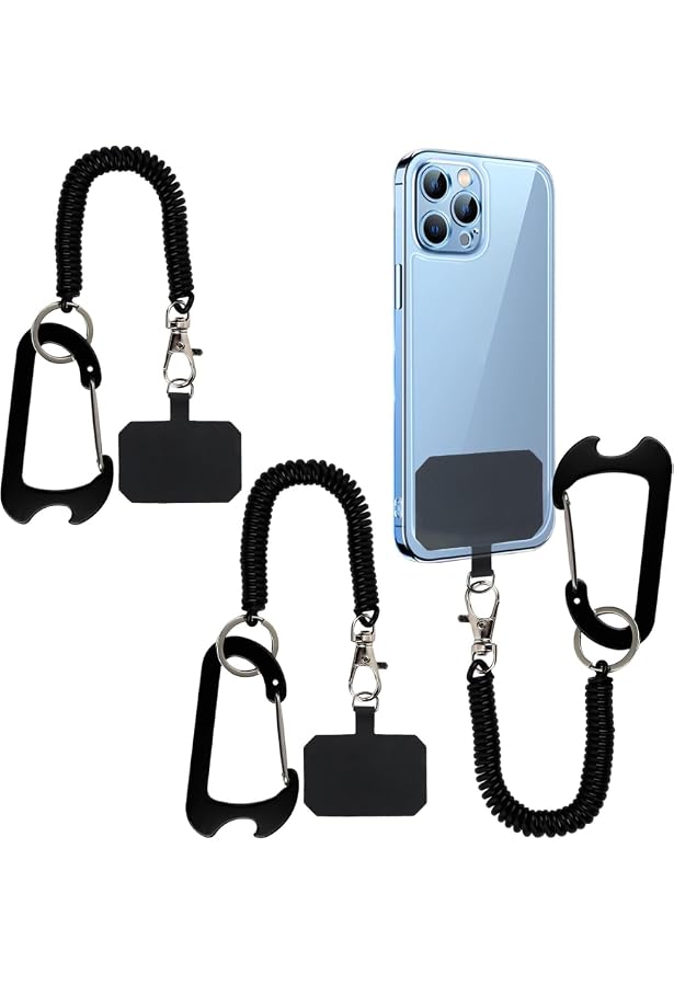 Patchs Support Pour Téléphone Portable - Lot De 4, Rotation 360°, Acier Inoxydable | Collés à L'arrière Du Téléphone Pour Fixer Une Corde Ou Un Support | Universels Pour Smartphones - 5