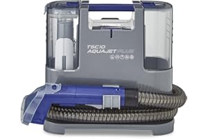 Tower T548005 AquajetPlus Spot Cleaner with Suction Nozzle & Brush, 1.2L Clean & Dirty Water Tanks, 1.2m Hose, 400W, Grey & Blue