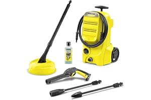 Kärcher K 3 Classic Home pressure washer, pressure: max. 120 bar, flow rate: 380 l/h, area: 25 m²/h, water filter, weight: 4.2 kg, high-pressure hose and gun, dirt blaster, spray lance, Home Kit