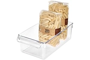 INTERDESIGN iDesign Linus Organizer Cucina Multiuso, Contenitore Cucina Di Dimensioni Medie In Plastica Con Maniglie, Trasparente