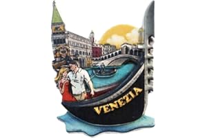 Wedare Magnet Souvenir Venise Italie 3D Aimant pour Réfrigérateur Touriste Souvenirs À La Main Résine Artisanat Maison Cuisine Décoration Venise Aimant Réfrigérateur Collection Cadeau