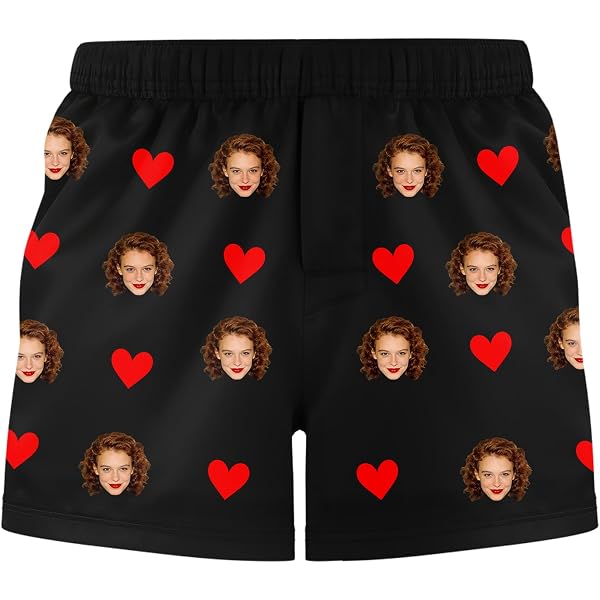 INDIGOS UG Slip Thong Femme - I Love My Boyfriend Photo & Cœur Personnalisé - Sous-Vêtement Amusant
