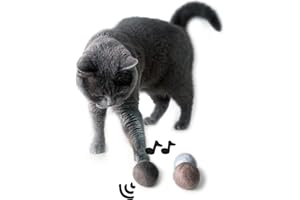 LucyBalu® Filcowe piłki z dzwoneczkiem dla kotów | zabawki dla kotów | piłki dla kotów z filcu | zabawki dla kotów z wełny | naturalna zabawka dla kotów | piłki do zabawy dla kotów z dzwonkiem | 3