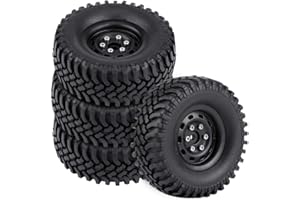 Dilwe RC Modellauto Reifen, 4 Stück Rad Reifen Gummireifen für 1/10 RC Crawler Truck Car
