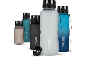 720°DGREE Butelka na wodę "uberBottle" + sitko do owoców - 350 ml, 500 ml, 650 ml, 1l, 1,5 l, 2 l, nie zawiera BPA, wodoodporna, szczelna, wielokrotnego użytku, lekka, idealna do szkoły, sportu,