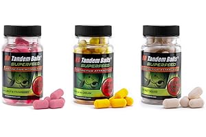 Tandem Baits 3-er Set SuperFeed Fluo Mini Dumbells Floating Flavour Mix Karpfen-Pop-Ups | Karpfen Angeln ohne Mühe | Köder zum Große-Fische-Angeln | Karpfenzubehör für Profis & Hobby-Angler 30g