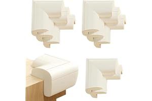 (8 Pack) Corner Protectors for Kids, Dekukar Upgraded Foam Soft Corner Guards Bumpers Baby Safety Furniture Table Sharp Corner Protection, Pre-Taped for Direct Use - White
