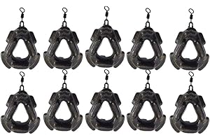 BZS Lot de 10 plombs pivotants pour pêche à la Carpe, 1oz (28 g), 2oz (56 g), 3oz (85 g), 4oz (113 g), 5oz (141 g), 6oz (170 g), 7oz (198 g), 8oz (226 g) - 1oz - 28.3g