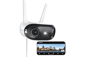 Reolink 4K Telecamera WiFi Esterno 180°, WiFi 6 Dual-Band, Videocamera Sorveglianza con Doppio Obiettivo, Rilevamento AI, Visione Notturna a Colori, Audio Bidirectionnel, Elite WiFi