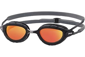 Zoggs Predator Adult Swimming Goggles, UV protection swim goggles, Pulley Adjust Comfort Goggles Straps, Fog Free Swim Goggle Lenses, Zoggs Goggles Adults Ultra Fit Gasket