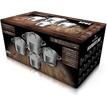 Batterie De Cuisine 17 Pièces En Acier Inoxydable - Compatible Induction - Casseroles, Poêle, Ustensiles