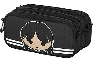 Wednesday Miércoles Cute-Estuche Portatodo Trick Fan 2.2, Gris, 23 x 11 cm